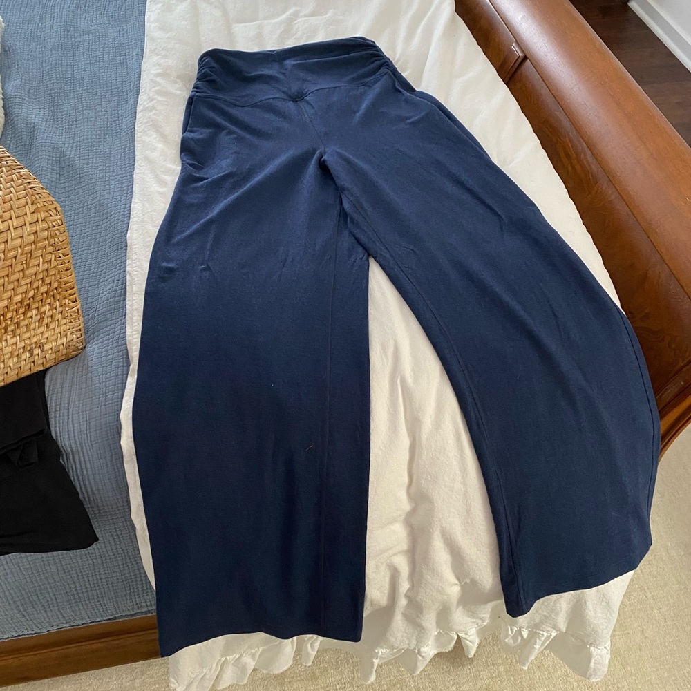 High waisted wide leg blue Lululemon